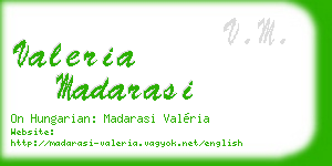 valeria madarasi business card